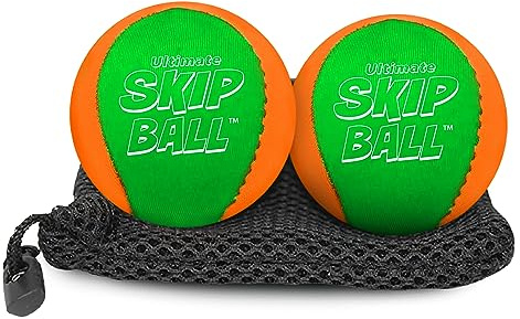 Activ Life 2 Pack Water Skipping Ball with Skip Disc, Pool Balls for Swimming Pools, Toys for Kids and Adults, Birthday Gift (Green Orange)