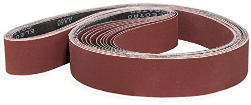 Sruhrak slipband 50 x 2 000 mm – 10 stycken bandslipband, 2 x korn 60/80/120/240/400 slipbandsset, för slipning, filning, slipning och rostning, bäst för trä