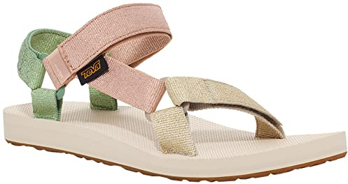 Teva Original sport- och utomhussandaler för kvinnor, Metallisk lera multi, 37 EU
