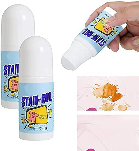 Clothes Stain Remover-Roll Bead Design,Portable No-wash Instant Stain Remover Pen,Quick Decontamination,Do Not Damage Clothes,Ideal for Emergency Stain Removal (1 Pcs)