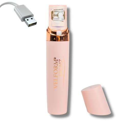 VELFORM Epilwiz, Sistema Avanzato di Depilazione Con Luce LED, Testa Placcata in Oro 18 Carati, Cavo USB, per Tutti i Tipi di Pelle (Advanced - USB)