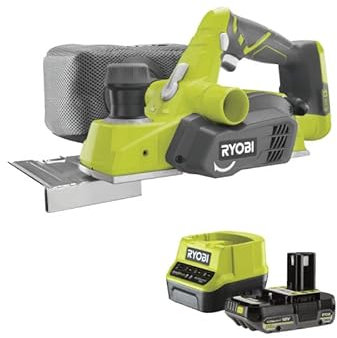Pack RYOBI Rabot R18PL-0-18V One+ - 82mm - 1 batterie 2.0Ah - 1 chargeur rapide RC18120-120
