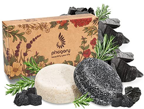 PHOGARY Shampoo per capelli secchi e danneggiati, 2 pezzi, 3,88 oz (rosmarino + carbonio di bambù)