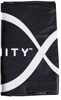 TP Toys 8x12ft Infinity Rectangular Premium Cover Includes Drainage Holes and Collapsed Enclosure. Round Black Polyethylene, Water Resistant, Dust Proof - Weather-Resistant Trampoline Cover.