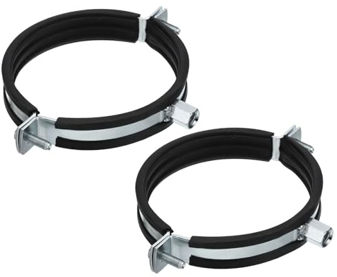 PATIKIL Split Ring Pipe Hanger, 2Pcs 4(100mm) Zinc Plated Iron Adjustable Wall Mount Ceiling Mount Pipe Bracket Support Clamp for Plumbing HVAC