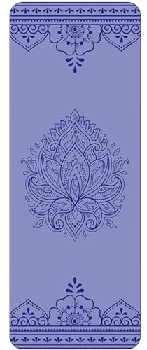 FANSU Tapis de Yoga Antidérapant, 1 mm épais Tapis Yoga Voyage Pliable Portable Tapis de Sol Sport Tapis de Gymnastique Absorbant Tapis Pilates pour Fitness a la Maison (183x68cm,Mandala B)