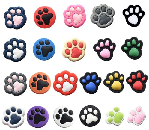 YSJCHEBS 22 Stück Pfoten-Schuhdekorationen, Niedliche Schuhdekorationen, Kreative Cartoon-Schuhdekorationen, Wasserdichte Pvc-Schuhdekorationen, Schuhdekorationszubehör