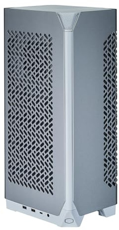 Cooler Master NCORE 100 Air White Mini-ITX PC Tower Case, Anodized Aluminum, 3 Slot Horizontal GPU Mount, Compatible RX 7900 XTX|RTX 4090, Compatible SFX PSU | Air Cooler Up to 70 mm, USB Type C