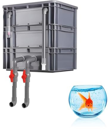 GZHERVICES Filtro De Acuario, Filtro De Caja De Volumen Grande con Cascada Y Flujo De Agua Ajustable, De Circulación De Agua Externo DIY para Peceras, Estanques(40x30x44cm)