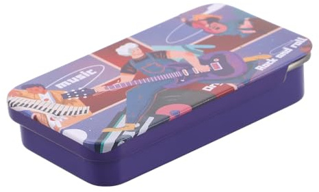 Milisten Caja Porta Púas de Guitarra de Hierro Portátil y Fácil de Abrir Gran Capacidad para Accesorios de Guitarra Eléctrica y Acústica en Cualquier Ocasión
