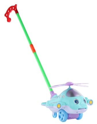 Sharplace Lauflernwagen Flugzeug für Kleinkinder, Kinderlauflernhilfe mit Klingel, höhenverstellbar, fördert Motorik und Kreativität, Schiebespielzeug für Jungen und Mädchen
