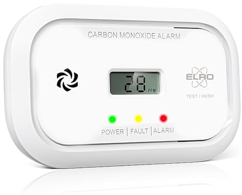 ELRO FC5010 Kolmonoxiddetektor – 10 års sensor – med display
