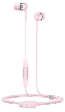 Sennheiser CX 80U – Écouteurs intra-auriculaires filaires, connexion USB-C, télécommande intelligente à un bouton avec microphone intégrée, écouteurs fermés pour une réduction passive du bruit, sakura