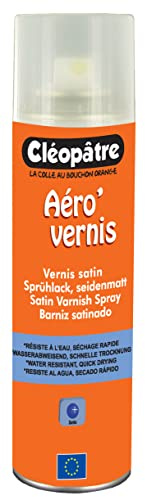 Cléopâtre - AVS250 - Aéro'Vernis - Aérosol de Vernis Satin Transparent - 250 ml, BLANC, 21 x 16 x 18 cm