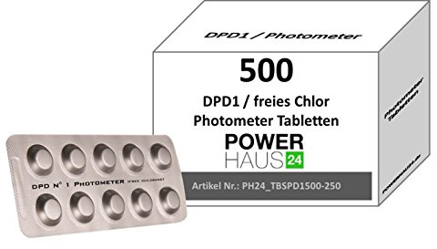 POWERHAUS24® - 500 Photometer Testtabletten - freies Chor DPD 1