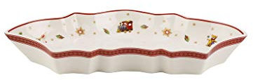 Villeroy und Boch Toy's Delight Geschwungene Schale, Premium Porzellan, Weiß/Rot