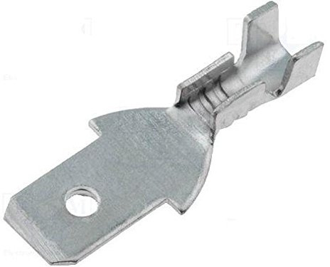 Steckverbinder flach Crimp Flachstecker unisoliert 4,8x0,5mm für Leitung 0,5-1mm² 100 Stück