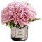 Billibobbi , Fiori artificiali con vaso, fiori finti di peonia in vaso grigio, composizioni floreali finte per la decorazione della casa, lilla chiaro, piccolo