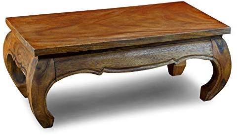 Kinaree Mongkol Table basse opium en bois d'acacia massif 100 x 50 cm