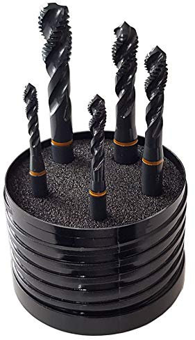 Gewindebohrer Set Gewindeschneider Satz, 5 Teilig, Maschinengewindebohrer, DIN 371/376, HSS-E, Sackloch