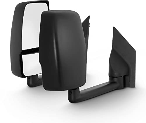 ACANII - Manual Fold Towing Side Mirrors Driver+Passenger For 2003-2017 Chevy Express/GMC Savana Van LEFT+RIGHT 03-17