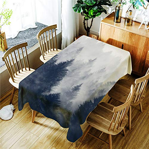 FANSU 3D Tischdecke Abwaschbar, Polyester wasserdichte Rechteckige Pflegeleicht Eckig Halloween Tischtuch Fleckschutz Schmutzabweisend (150 * 210,I)