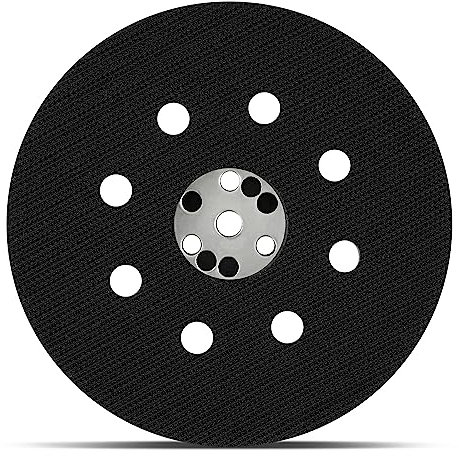 Platorello Abrasivo │ 1 pezzo │ 8 fori │ Ø 125 mm │ medio-duro │ compatibile con Bosch e Skil levigatrice eccentrica │ Platorello Supporto Per Abrasivi │ Piatti Carta Abrasiva │ by FD-Workstuff