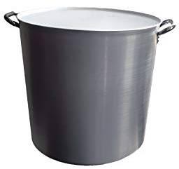 Pentole Agnelli FAMA03S50 Faitout en aluminium professionnel avec poignées, diamètre 50 cm