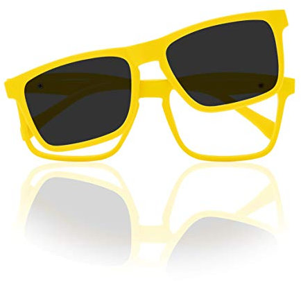 Foreyever Kids Clip On Gafas, Giallo, 42 Unisex Niños