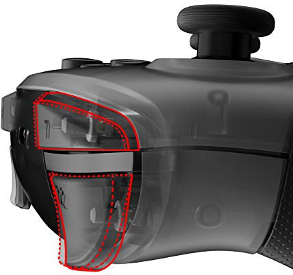 eXtremeRate Clicky Hair Trigger Kit per Nintendo Switch Pro Controller Blocco Grilletti Trigger Stop Cavo Flessibile per Nintendo Switch Pro Joystick