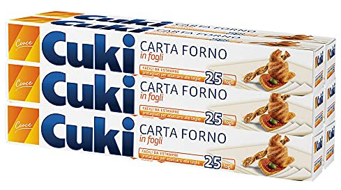 Cuki Backpapier aus Blättern, mehrfarbig, 25 Einheiten, 6 Stück