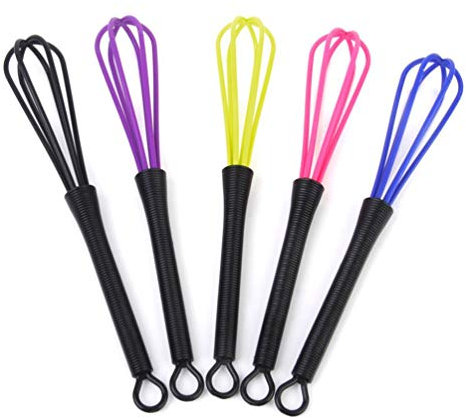 Cabilock 5pcs Balloon Whisk Mixer for Hair Dyeing and Salon Use Random Hairdresser Stirrer Tool