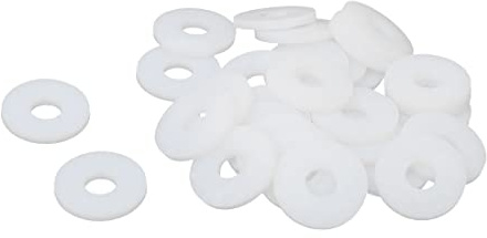 PATIKIL PTFE Rondelle Piatte 30pz 18mm OD 6mm ID 2mm Spessore Sigillatura Guarnizione per Rubinetto Tubo Acqua Tubo flessibile, Bianco
