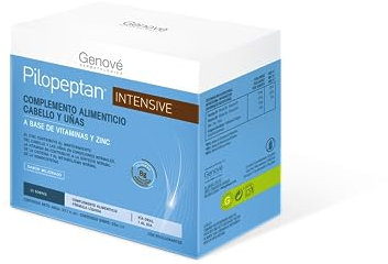 Pilopeptan Intensive | Anticaída Capilar | Cabello y Uñas | Hombre y Mujer | Potencia el Crecimiento, Formación de Queratina, Anclaje, Brillo y Vitalidad del Pelo y Uñas | 30 Sobres