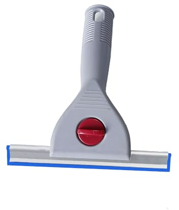 Window Glass Cleaning Squeegee Rubber Scraper for Car Home Bathroom Cleaning (6IN/15CM, Blue)