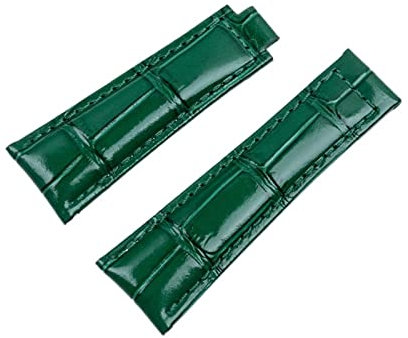 UMCNVV Uhrenarmband aus italienischem Rindsleder, 20 mm, weiches Lederarmband, geeignet für Rolex-Armband, Daytona, Submariner, Deepsea, GMT, Oysterflex, Without Buckle, Achat