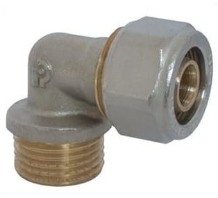 Raccordo curva maschio gomito 90° per tubo multistrato (20x1/2)