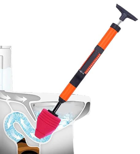 Upgraded High Pressure Toilet Unblock One Shot Toilet Pipe Plunger, Hochdruck-Toilettenreinigung in einem Zug, Industrial Saug Druckreiniger, Luftpumpen-Abflussreiniger zum Beseitigen von Rohr