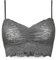 Snocks Spitzen BH - Damen Bustier Spitze, Ohne Bügel, Verstellbare Träger, Elastischer Bund - Angenehm Weiche Material, Sinnliches Design - Gr. L - Farbe Volcanic