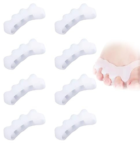 YANINEE 4 Paar Zehenspreizer, Zehentrenner Damen Herren Hallux Valgus Silikon, Correct Toe Spacer Separator