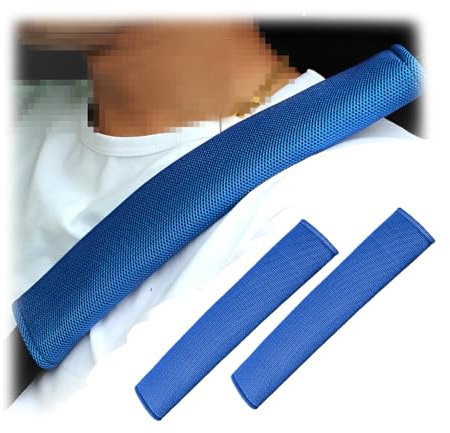 Adunsiaoto Auto Sicherheitsgurt Pad, Weiche Und Bequeme Autosicherheitsgurt-Polster, Multifunktionale Sitzgurtpolster, Sitzgurt-Pad Für Kinder Und Erwachsene(Blau)