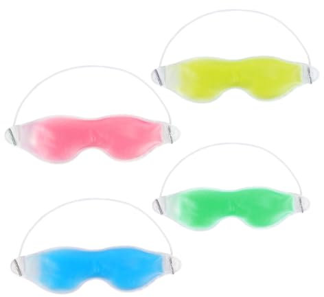IWOWHERO 4stücke Wiederverwendbare Gel-augenmaske Mit Hot Cold Funktion Zur Linderung Von Augenringen Geschwollenen Augen Und Tränensäcken Für Entspannung Yoga Und Reisen