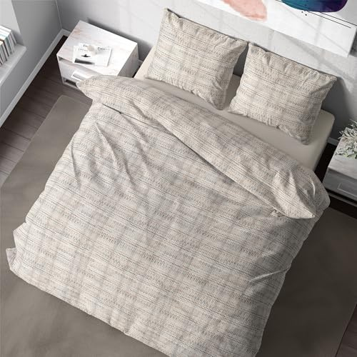 DILIOS Bettwäsche 135x200 Baumwolle, 2-teilig mit Reißverschluss, Premium | 1 Bettbezug 135x200 cm + 1 Kissenbezug 80x80 cm, 100% Baumwolle, Renforcé, OEKO-TEX, atmungsaktiv, ganzjährig nutzbar