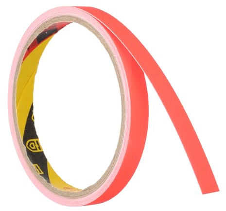PATIKIL Cinta luminosa en la oscuridad 10mm x 3 metros, 1 rollo de cinta adhesiva fluorescente cinta reflectante luminosa banda de luz negra para fiesta, naranja rojo | 1 rollo, de Cinta adhesiva fluorescente Cinta reflectante luminosa banda de luz negra, para fiesta