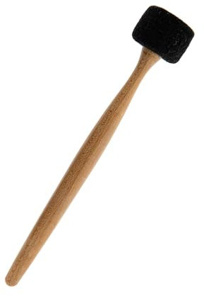 NKlaus 31cm Klöppel aus Holz mit hartem Filz - Klangstab, Kraftvoll, klar und langlebig, ideal für intensive Klänge bei Klangschalen und spirituellen Zeremonien, sorgt für starke Töne 16549