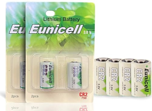 2 x CR2 3V Eunicell Lithium Batteries For Alarms, Motion Detectors, Thermometers, LED Lights, Flash Lights
