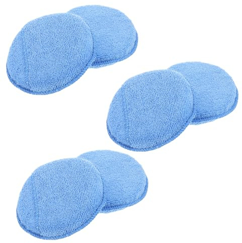 Hohopeti 6 Piezas Esponjas Aplicadoras de Cera para Coche Almohadillas de Pulido Manual para Distribución Uniforme Herramienta para Limpieza y Cuidado Automotriz