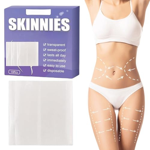 Instant Thigh Lifting Tape,10pcs Adesivi per Lifting delle Gambe,Lifting Tape Oberschenkel,Nastro Sollevamento della Coscia,Patch Serraggio Anti Cellulite,Cerotto Rassodante per Gambe