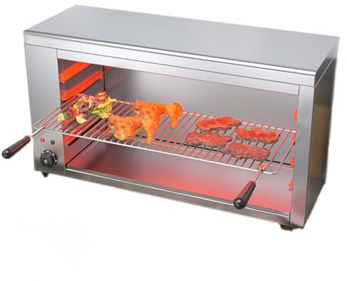 Countertop Salamander Broiler Grill & Cheese Melter with Adjustable Thermostat for Melting Cheese, Grilling Steaks, Fish, Chicken, and Toast