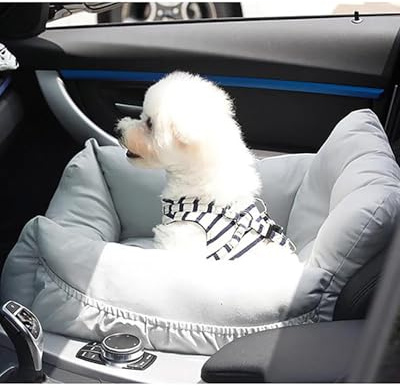 YHNNH Hundeautositz, Kleiner und mittelgroßer Hund, Teddy-Hundezwinger, Winter, um warm zu bleiben, EIN Nest aus doppelt verwendbarem Haustierauto zerlegen waschen(Gray,50x45x36)